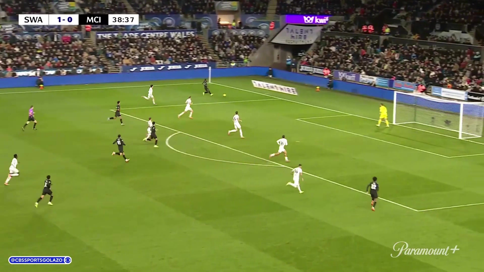 曼城扳平比分多库内切射门折射入网