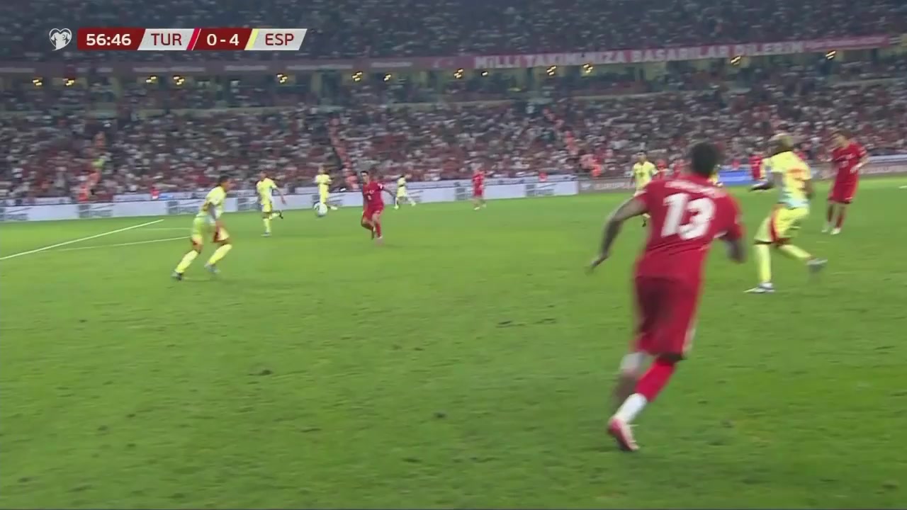 亚马尔断球助攻梅里诺世界波破门直挂死角西班牙5-0土耳其