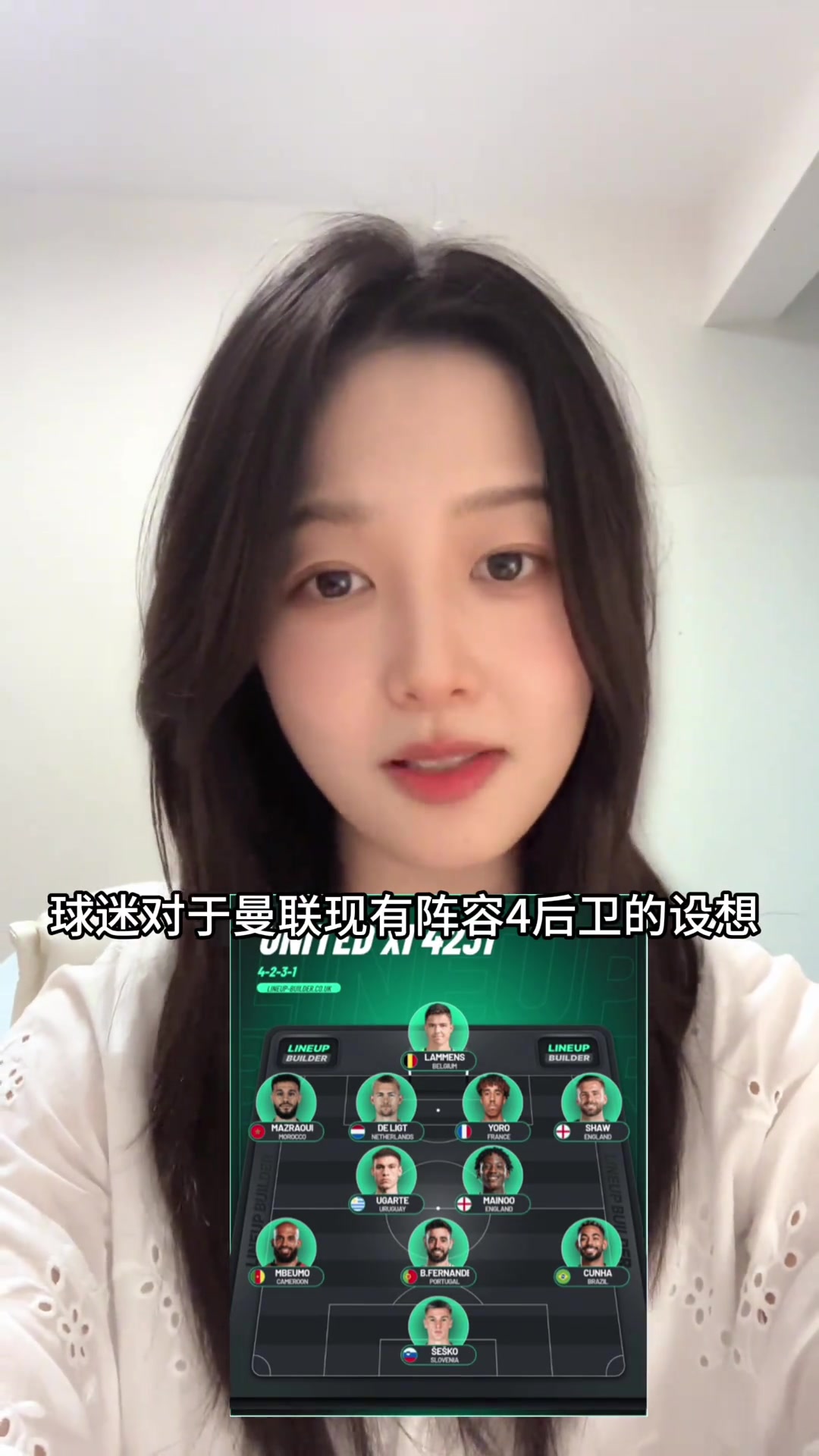 最优解宣宣这个四后卫阵容曼联能排到第几