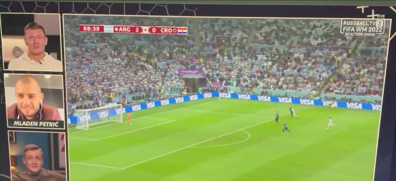 当克罗斯看到梅西神奇助攻后表示他配得上世界杯冠军