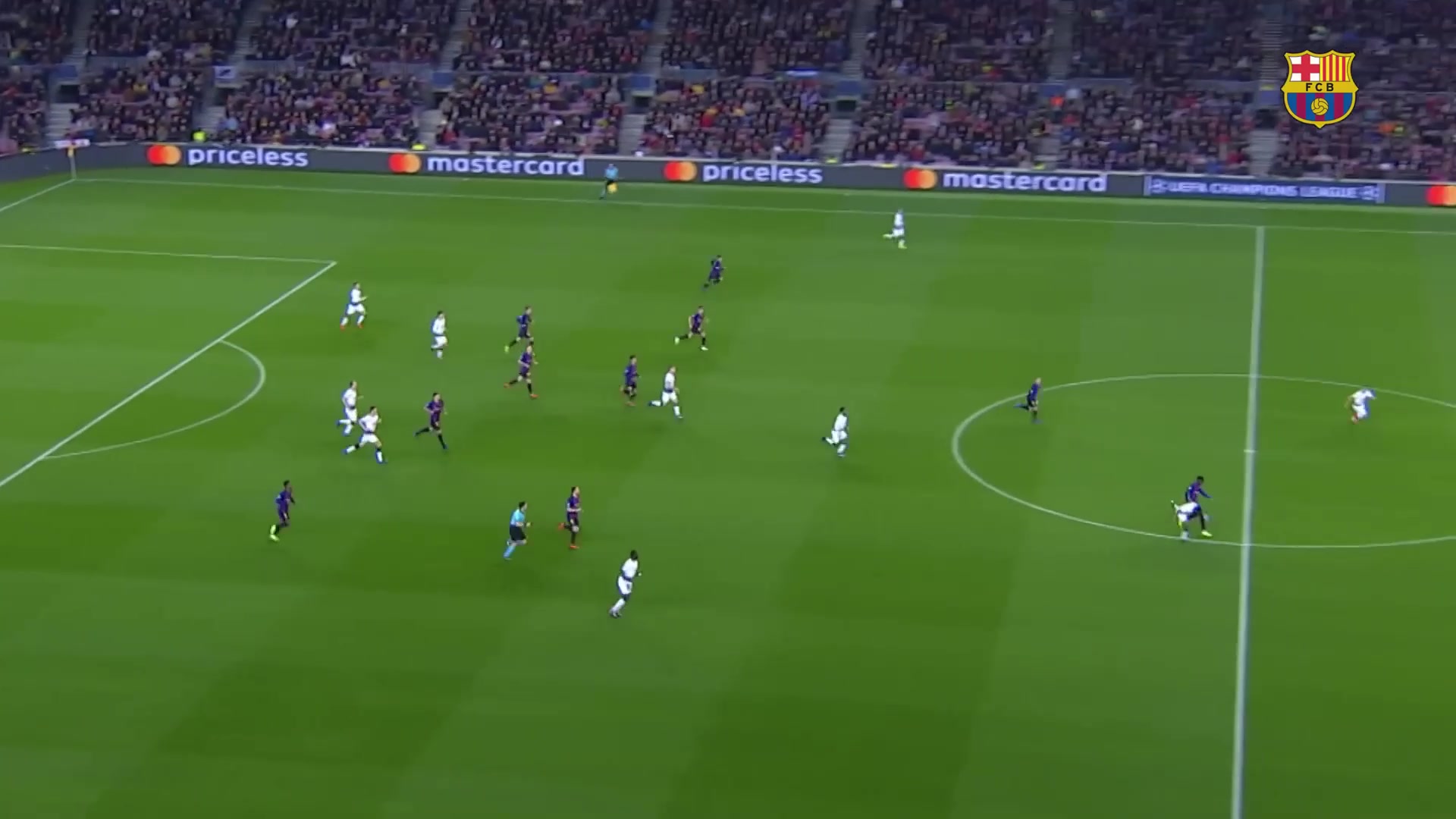 登贝莱巴萨生涯天赋拉满的一球中场断球神级一条龙奔袭戏耍破门